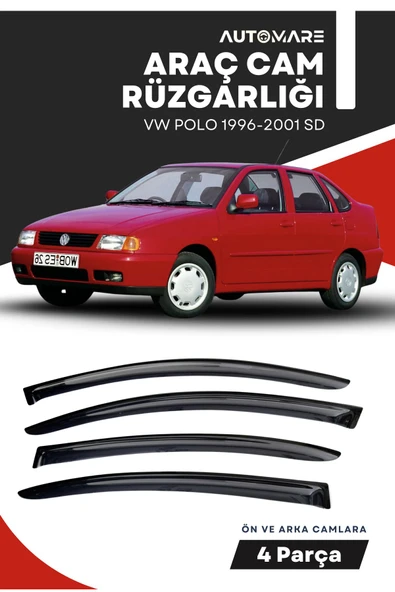 Kingstar VOLKSWAGEN POLO 1996-2001 SD  uyumlu oto camlara özel ölçü cam rüzgarlığı rüzgarlık