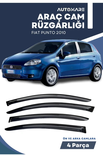 Kingstar FIAT PUNTO 2010  uyumlu oto camlara özel ölçü cam rüzgarlığı rüzgarlık