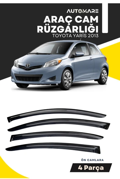 Kingstar TOYOTA YARİS 2013  uyumlu oto camlara özel ölçü cam rüzgarlığı rüzgarlık