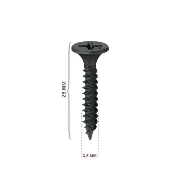 Junıor Alçıpan Vida Sık Dişli 3,5x25mm 1000li Paket