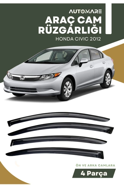 Kingstar HONDA CIVIC 2012  uyumlu oto camlara özel ölçü cam rüzgarlığı rüzgarlık