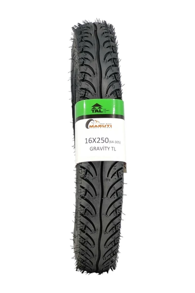 MOTOSİKLET LASTİK 16X250 (64-305)  TL (TUBELESS - DUBLEKS) - 2