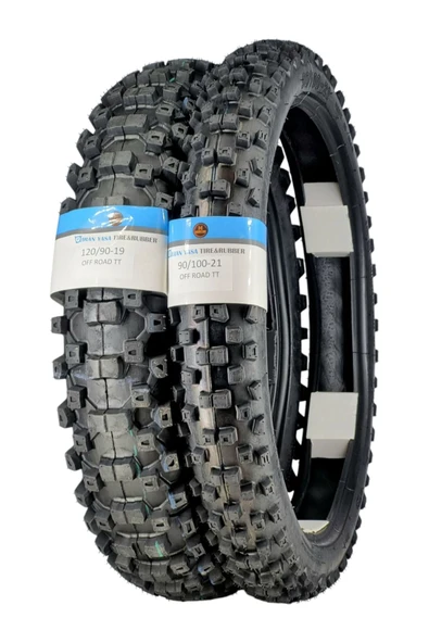 RKS XVR 250, CROSS, 120/90-19 TT Ve 90/100-21 TT Tubetype Enduro Lastik Seti - 3