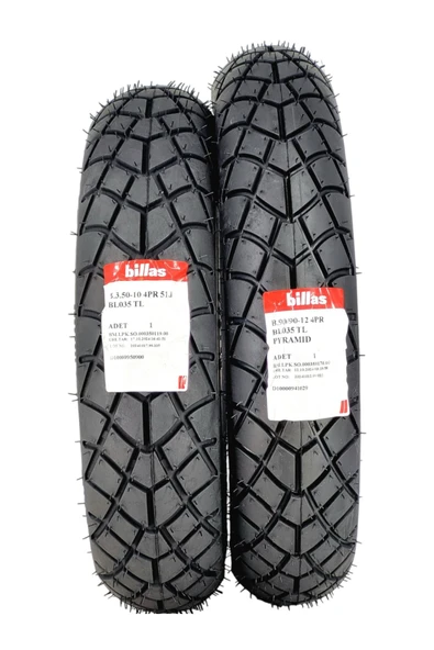 350-10 VE 90/90-12 TAKIM TL (TUBELESS - DUBLEKS) - 2