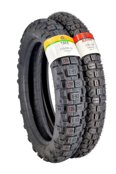 RALCO TYRES SET 110/90-16(TT) VE 275-18 (TT) MOTOSİKLET LASTİKLERİ