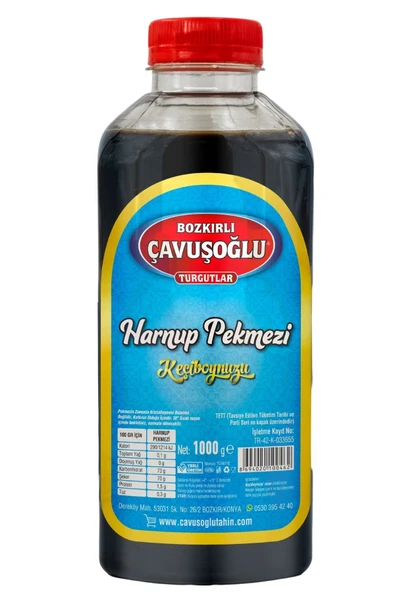 Bozkırlı Çavuşoğlu Beyaz Tahin 930g Harnup Keçiboynuzu Pekmezi 930g - Resim 3