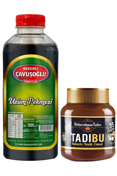 Abdurrahman Tatlıcı Tadıbu 330 Gr + Çavuşoğlu Üzüm Pekmezi 1000 Gr