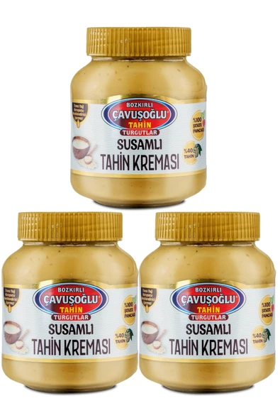 Bozkırlı Çavuşoğlu Çavuşoğlu Susamlı Tahin Kreması 330 gr x 3 Adet