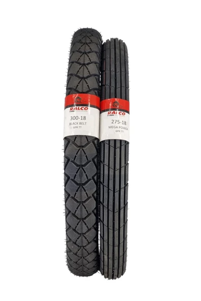 ARORA AR,JAGUAR, HONDACG, 300-18 TT ve 275-18 TT Tubetype Lastik SET - 2