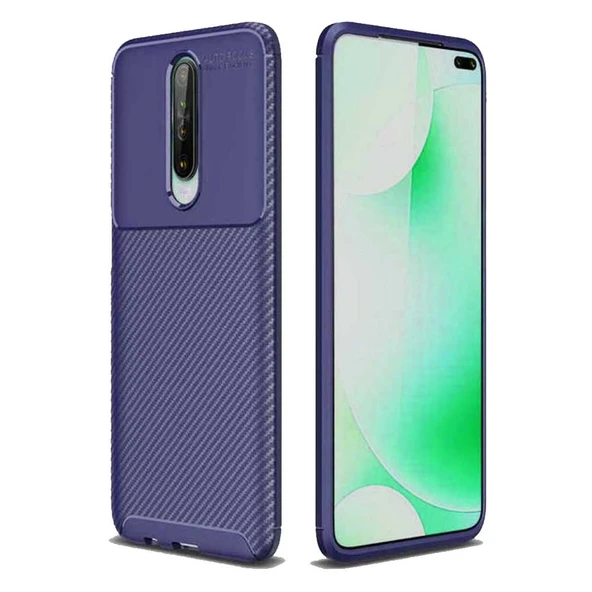 Xiaomi Redmi K30 Karbon Desenli Negro Silikon Kılıf - Resim 2