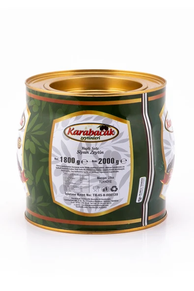 Karabacak Zeytin Karabacak Siyah Zeytin Jumbo Boy 2 Kğ Teneke - 2