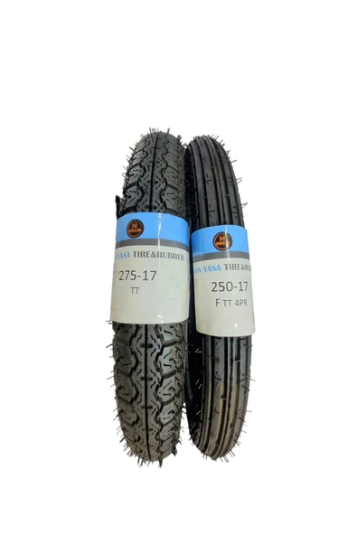 RKS, YUKI, HONDA, YAMAHA, 275-17 TT ve 250-17 F TT Lastik SET - 2