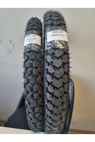 Kuba X Boss, 300-17 TT Ve 275-17 TT Tubetype Lastik SET - 2