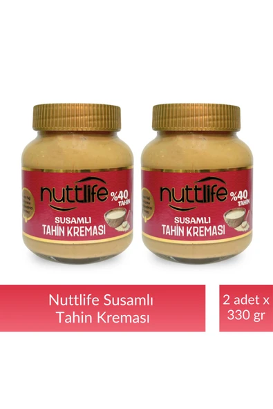 nuttlife Susamlı Tahin Kreması 330 gr x 2 adet