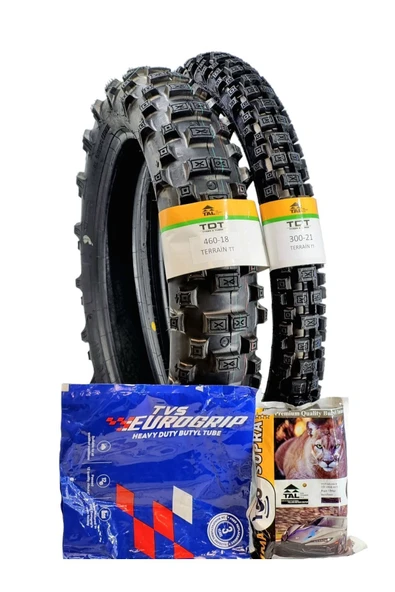 TDT TYRES Cross Lastik Takımı 460-18 Ve 300-21 Tt Iç Lastikleri Terraın