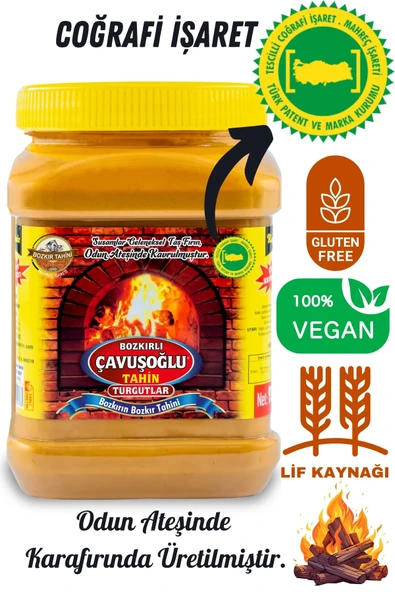 Bozkırlı Çavuşoğlu Çifte Kavrulmuş Kepeksiz Bozkır Tahini 930 Gr X 2 Adet - 2