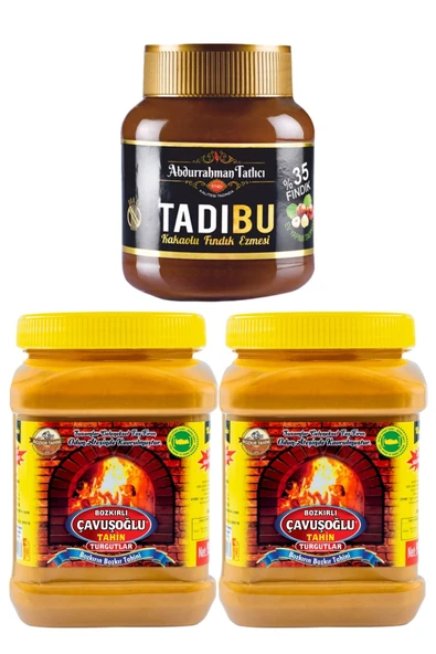 Abdurrahman Tatlıcı Tadıbu 330g + 2 X Odun Ateşinde Kepeksiz Bozkır Tahini 930g