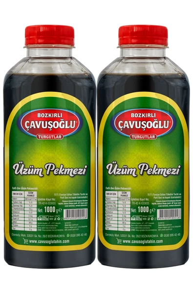 Bozkırlı Çavuşoğlu Çavuşoğlu Üzüm Pekmezi 1000g X 2
