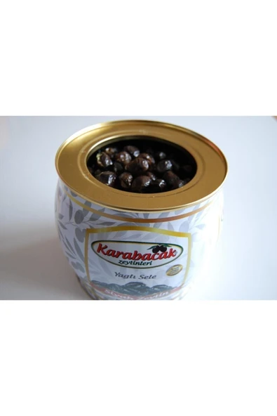 Karabacak Zeytin Karabacak Siyah Zeytin Süper Boy 2 Kğ Teneke Kutu - 3