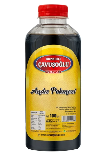Bozkırlı Çavuşoğlu Beyaz Tahin 930g Andız Pekmezi 1000g - 3