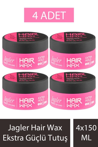 Jagler Hair Wax Ekstra Güçlü Tutuş 150 ml 4 Adet