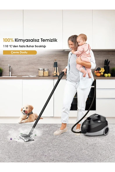 Pirantech CB-107C 2000 W Siyah Buharlı Temizleyici - 6