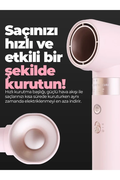 Pirantech Ks-611 Style-airwrap 6 Başlıklı Saç Şekillendirme Ve Kurutma Seti - Bukle, Hacim, Hızlı Kurutma - Resim 3