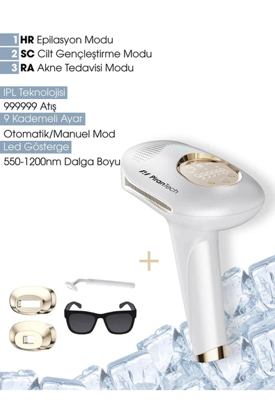 Pirantech BHRL-08 Buz Lazer Epilasyon 999.999 Atım- Cilt Gençleştirici- Akne Giderici- Lazer Epilasyon Aleti - 5