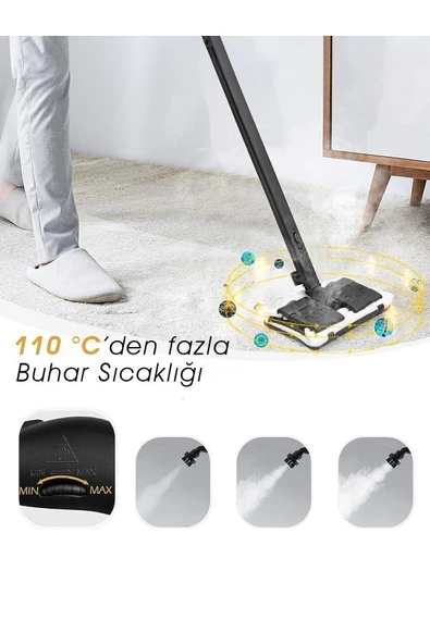 Pirantech CB-107C 2000 W Siyah Buharlı Temizleyici - 5