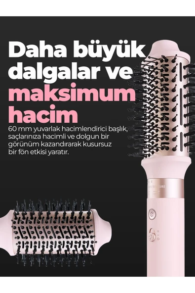 Pirantech Ks-611 Style-airwrap 6 Başlıklı Saç Şekillendirme Ve Kurutma Seti - Bukle, Hacim, Hızlı Kurutma - Resim 7