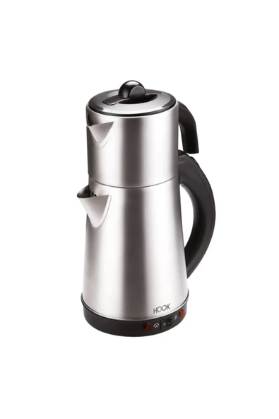 Hook Inox Paslanmaz Çelik Çay Makinesi Su Isıtıcı Çaycı Elektrikli Çaydanlık