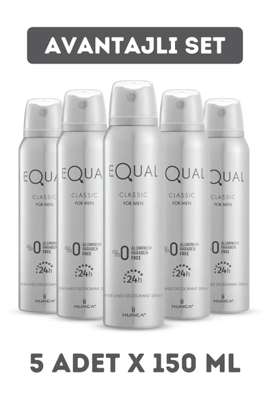 Equal Klasik Deodorant Erkek 150 ml 5 Adet