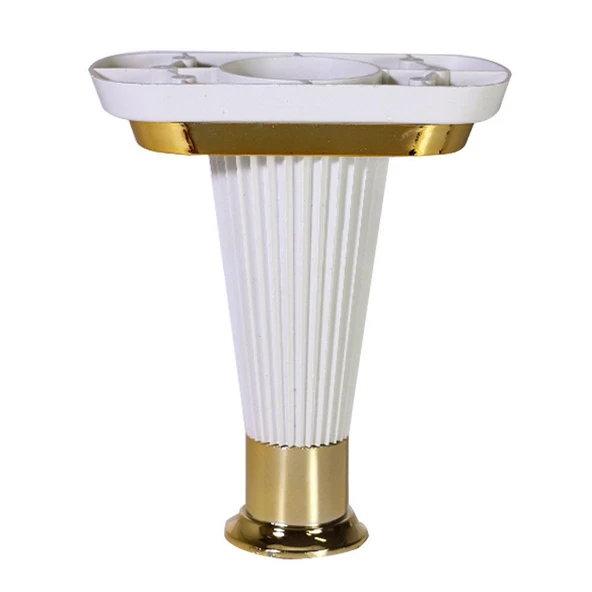 (4 ADET) Mobilya Kanepe Koltuk Ünite Ayağı 15 Cm Beyaz Gold Baza Yükseltici Ayakları - Resim 2