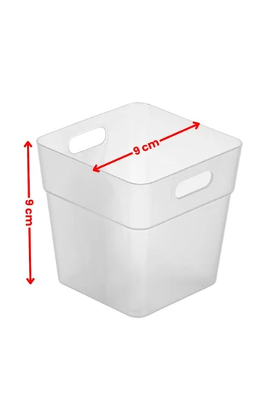Flora 6 Adet Buzdolabı Kapak Raf Düzenleyici, Mutfak Banyo Çekmece İçi Mini Organizer Kutu 6’lu Set - 4