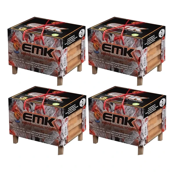 EMK Pratik Mangal Kömürü 2 kg x 4 Adet