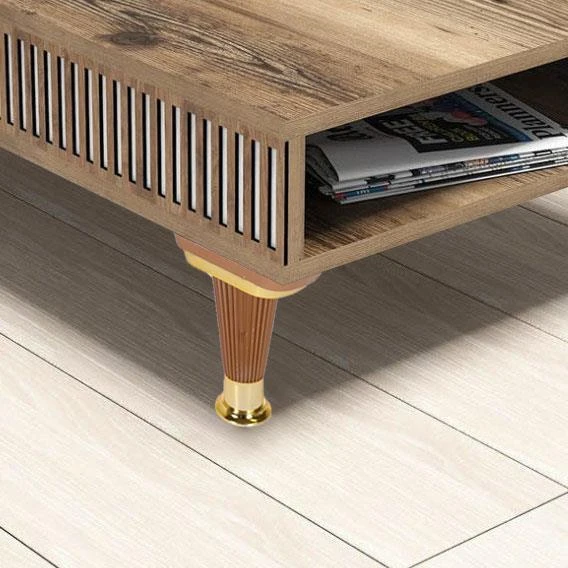 (4 ADET) Mobilya Kanepe Koltuk Konsol Ünite Ayağı 15 Cm Kahve Gold Baza Yükseltici Ayakları - Resim 4