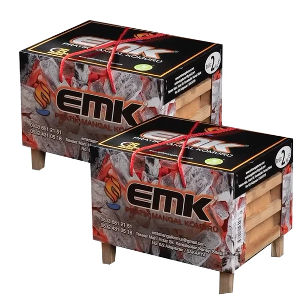 EMK Pratik Mangal Kömürü 2 kg x 2 Adet