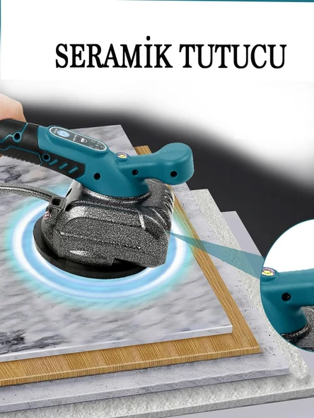 ROWERMAX Pro Lityum Çift Akülü 21V Titreşimli 80-100cm Fayans,Kiremit Döşeme Vantuz Makinesi - 3