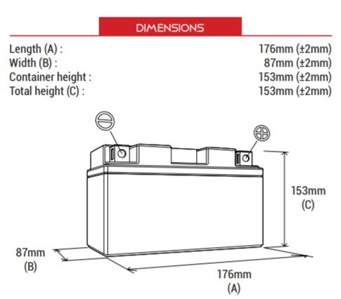 BS BATTERY BTX20HL (SLA) Motosiklet Aküsü SLA Tipi ürün görseli