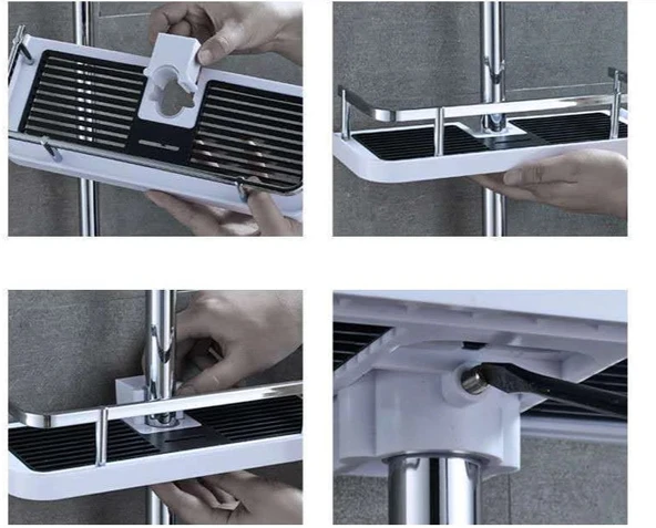 Banyo Duş Rafı Şampuanlık Sabunluk Organizer - 5