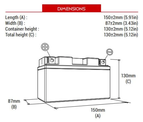 BS BATTERY BTX12-BS Motosiklet Aküsü - 2