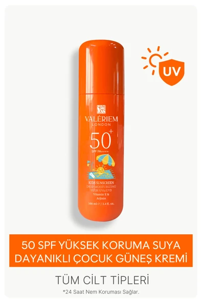 Velura Kids 50 SPF+ Yüksek Koruma Suya Dayanıklı Çocuk & Bebek Güneş Kremi