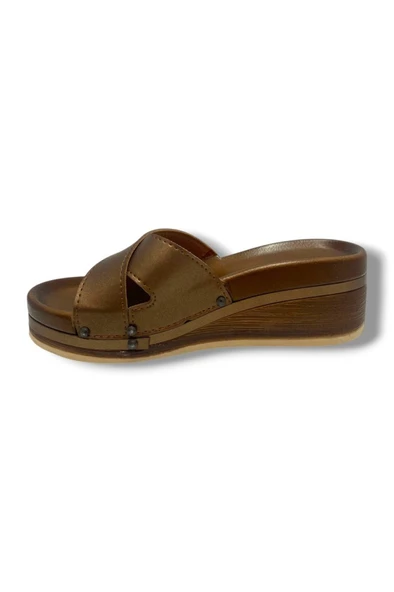 Parmi 24305-25 Anatomik Çapraz Bant Dolgu Kadın Terlik - Resim 3