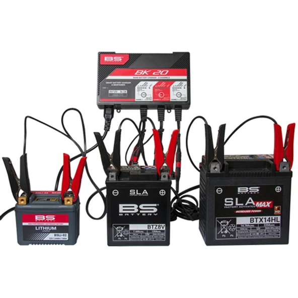 BS BATTERY BK20 3 KANAL AKÜ ŞARJ İSTASYONU 6V/12V 2A - 4