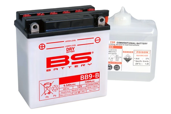 BS BATTERY BB9-B (DRY) Motosiklet Aküsü