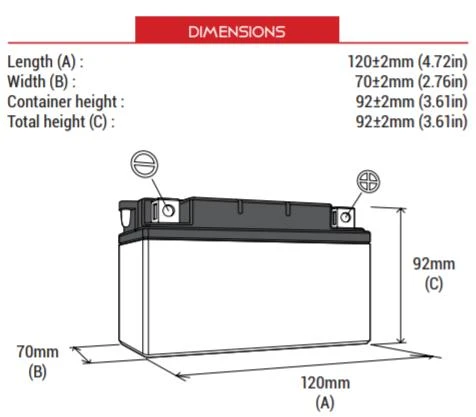 BS BATTERY BB4L-B  (DRY) Motosiklet Aküsü - 2