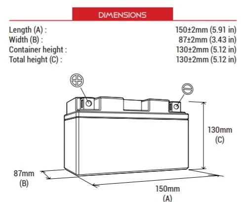 BS BATTERY BTX12-SLA Motosiklet Aküsü SLA Tipi - 2