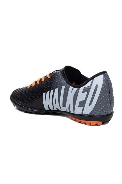 Walked 401-25 Erkek Halı Saha Krampon Siyah Turuncu - 3