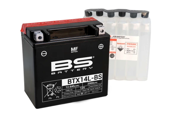 BS BATTERY BTX14L-BS Motosiklet Aküsü