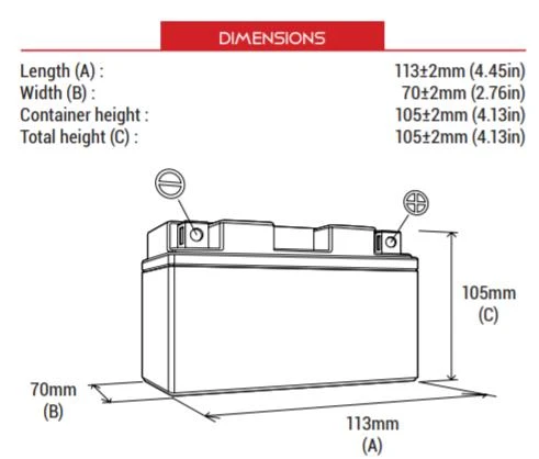 BS BATTERY BTZ7S-SLA Motosiklet Aküsü SLA Tipi